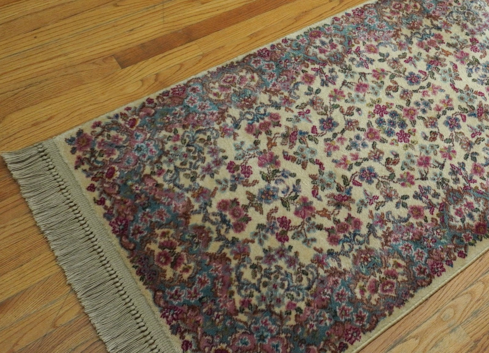 Authentic Karastan Ivory Kirman Wool Runner # 700-788 Rug 2’10” x 15′