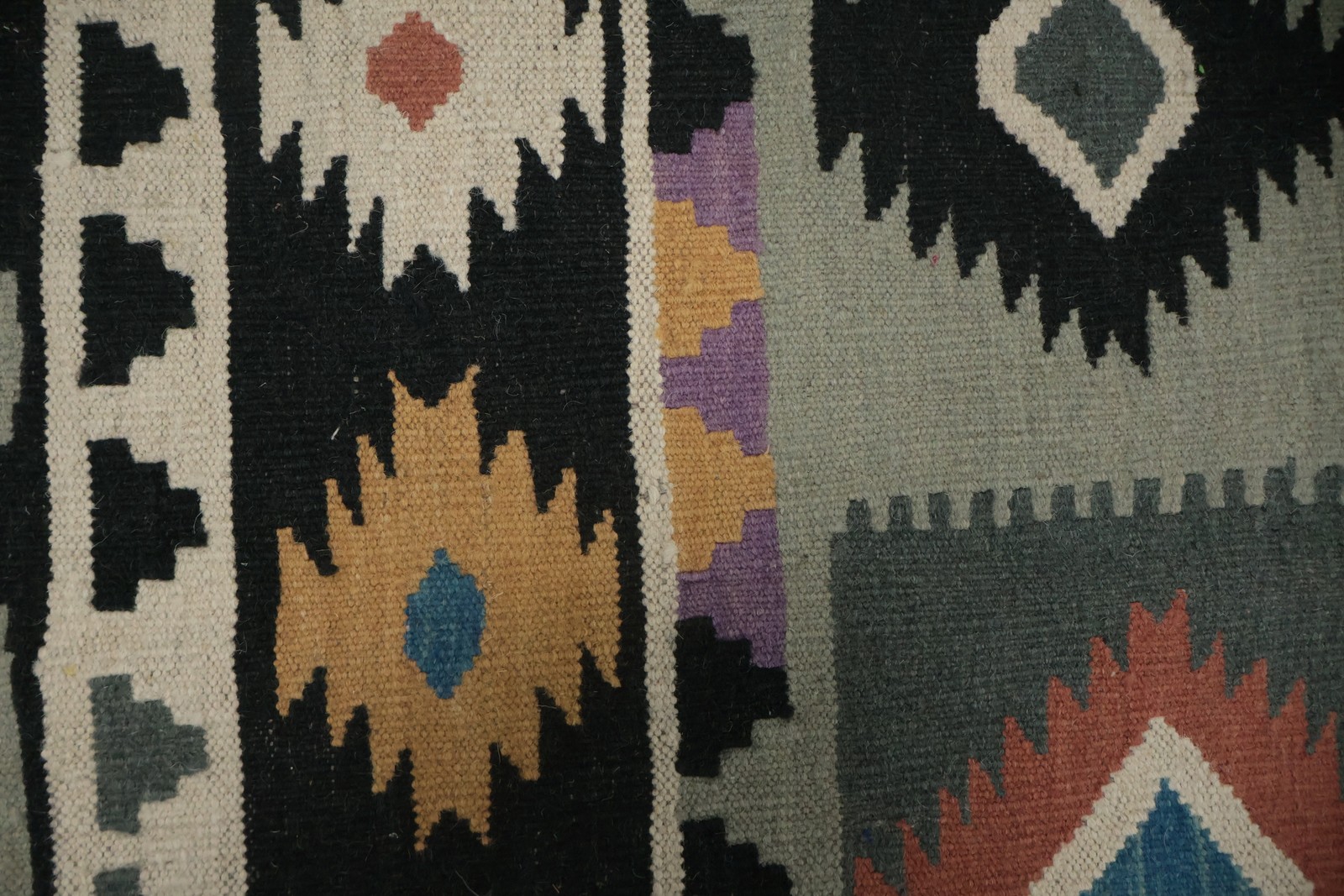 Southwestern Kilim Area Rug 5×8 Ft Hand-Woven Turkish Oriental Wool Carpet