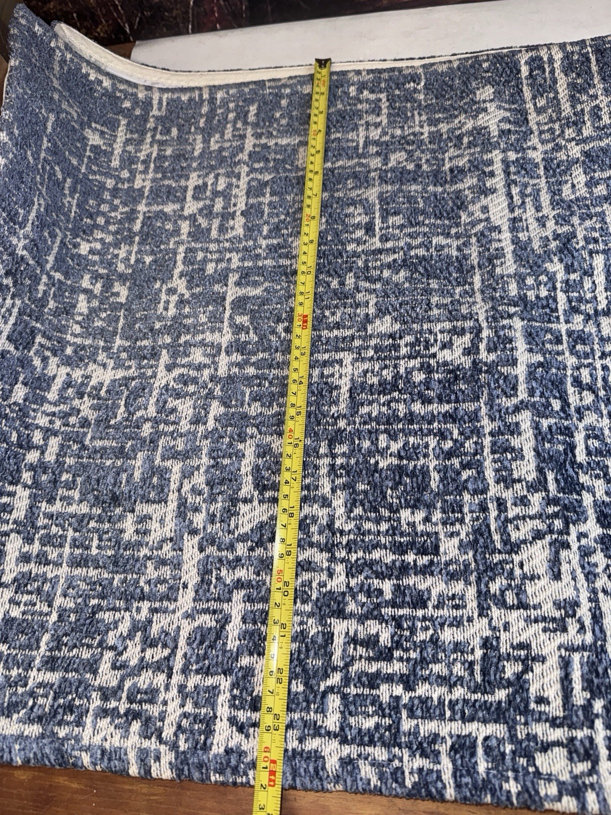 Calvin Klein 24×72 Runner Rug Blue Ivory Abstract Woven Hallway Kitchen
