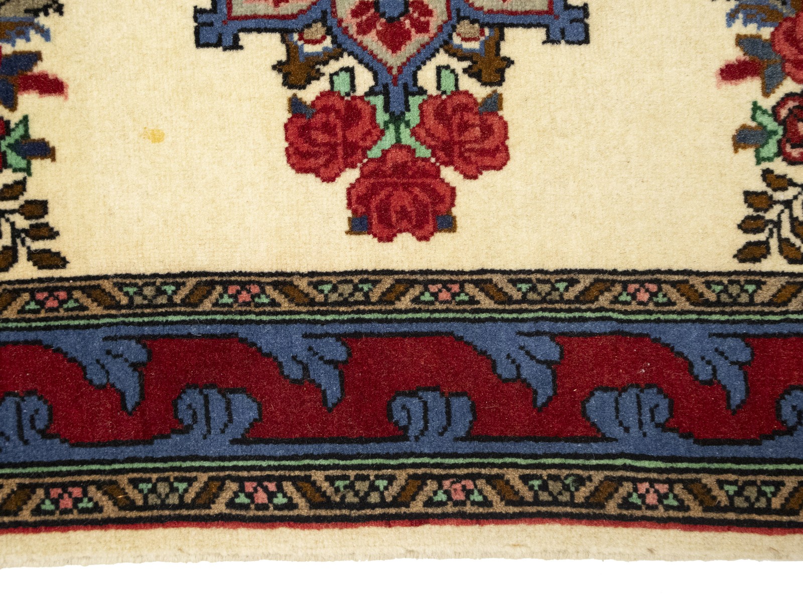 2X3 ft Handmade Indo-Bidjar Oriental Rug Floral Design Vintage Carpet Home Decor