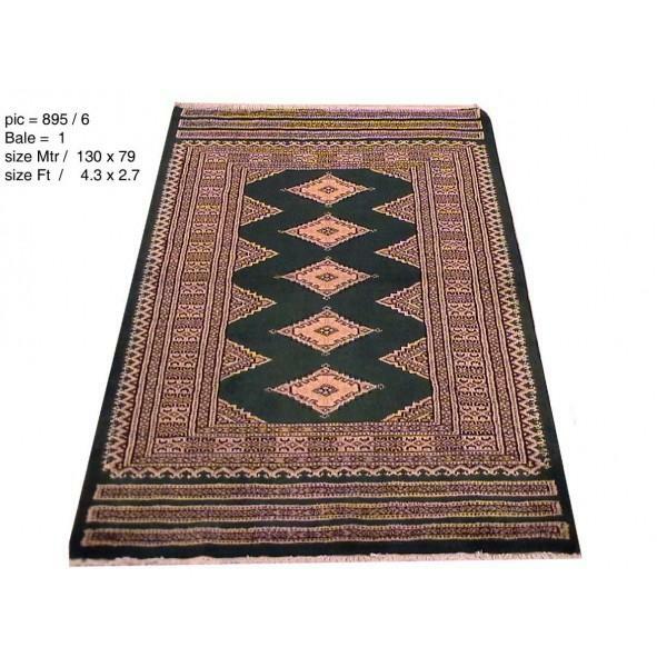 3×4 Handmade Wool & Silk Jaldar Bokhara Rug PIX-25406