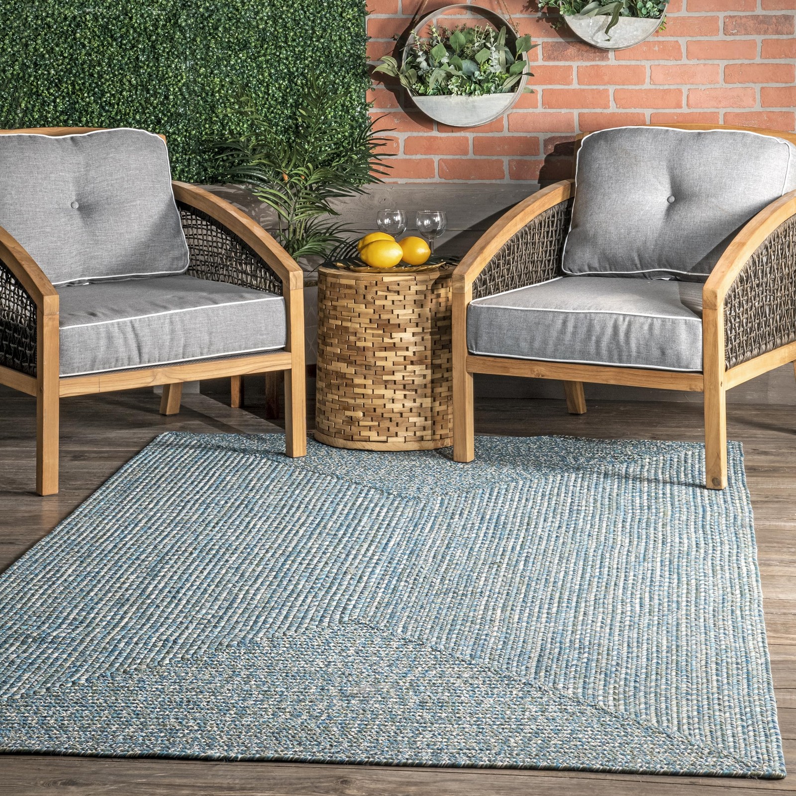 4′ x 6′ Solid Hand Braided Indoor/Outdoor Area Rug, Pet-Friendly, High Traffi…