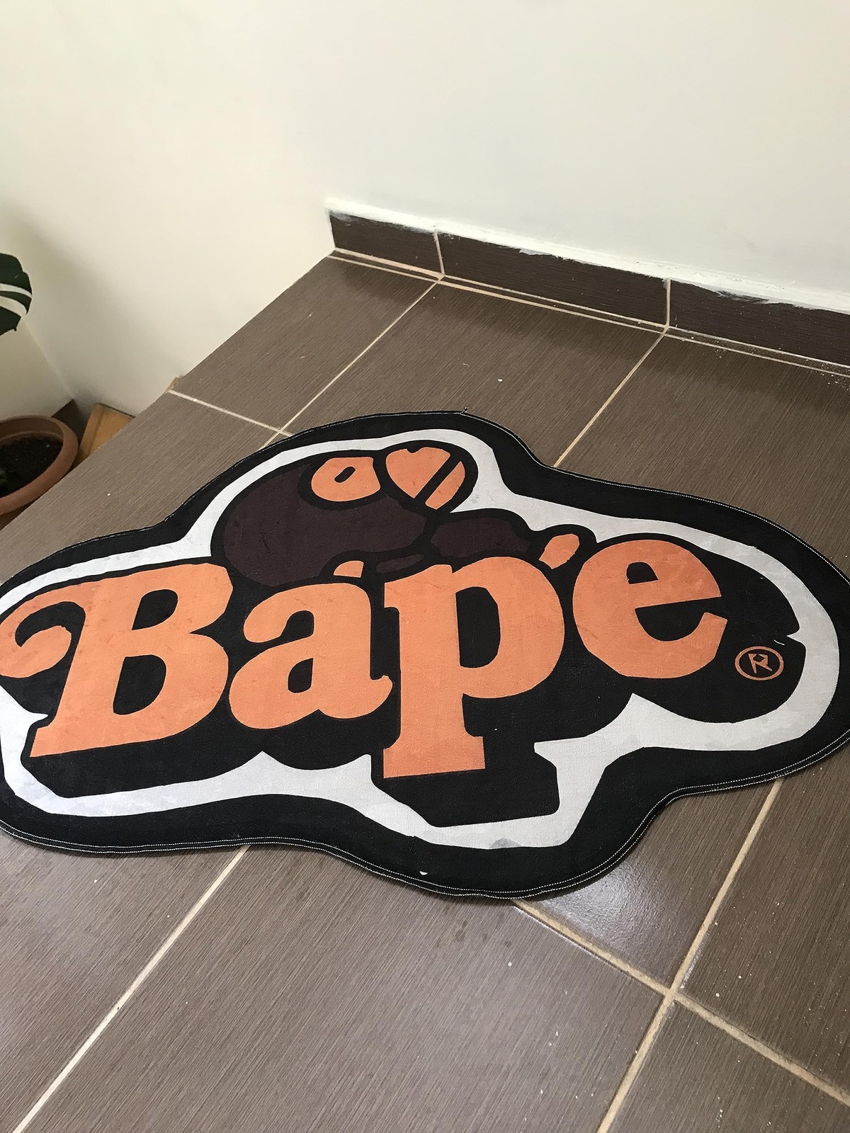 BAPE Rug, Writing BAPE, 35In W* 23In L (60 * 80Cm) 2X3Ft,Decor Modern Rug, Hypeb