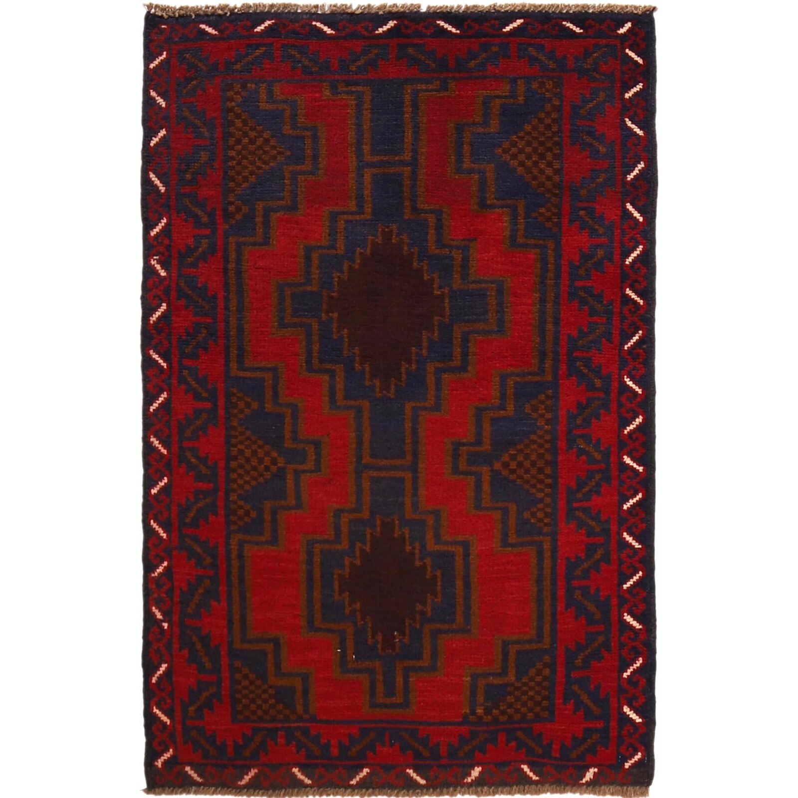 Handmade Oriental Vintage Carpets & Rugs Artisan By Tribe People 2’8×4’2, G29067