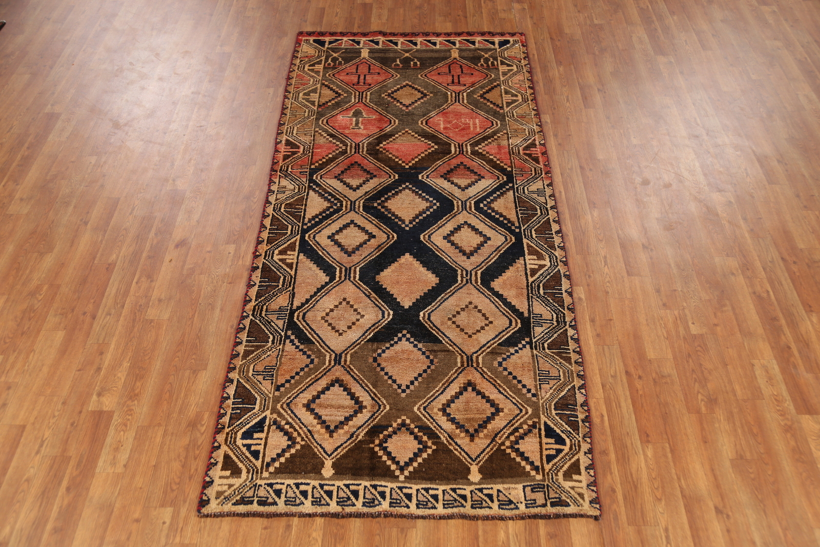 Vintage Tribal Traditional Handmade Lori Area Rug 4×8 Geometric Wool Carpet
