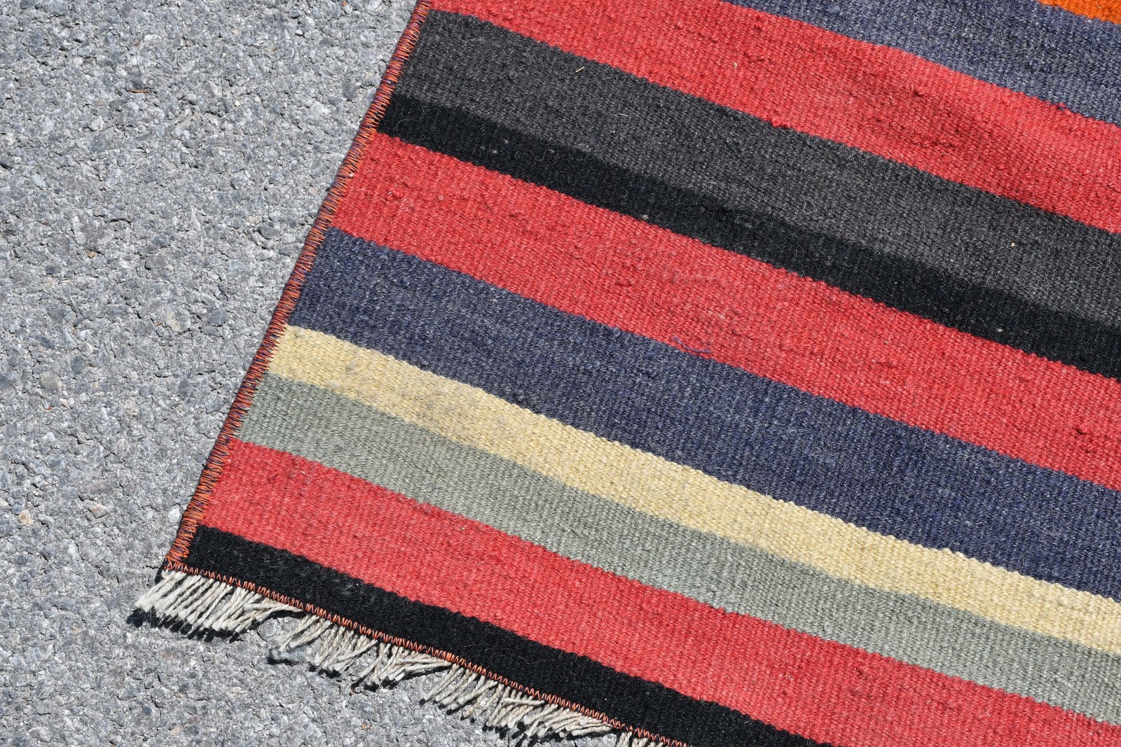 Vintage Rug, Large 4,9×12,1 ft Turkish Rug, Red Solid Wool Rug