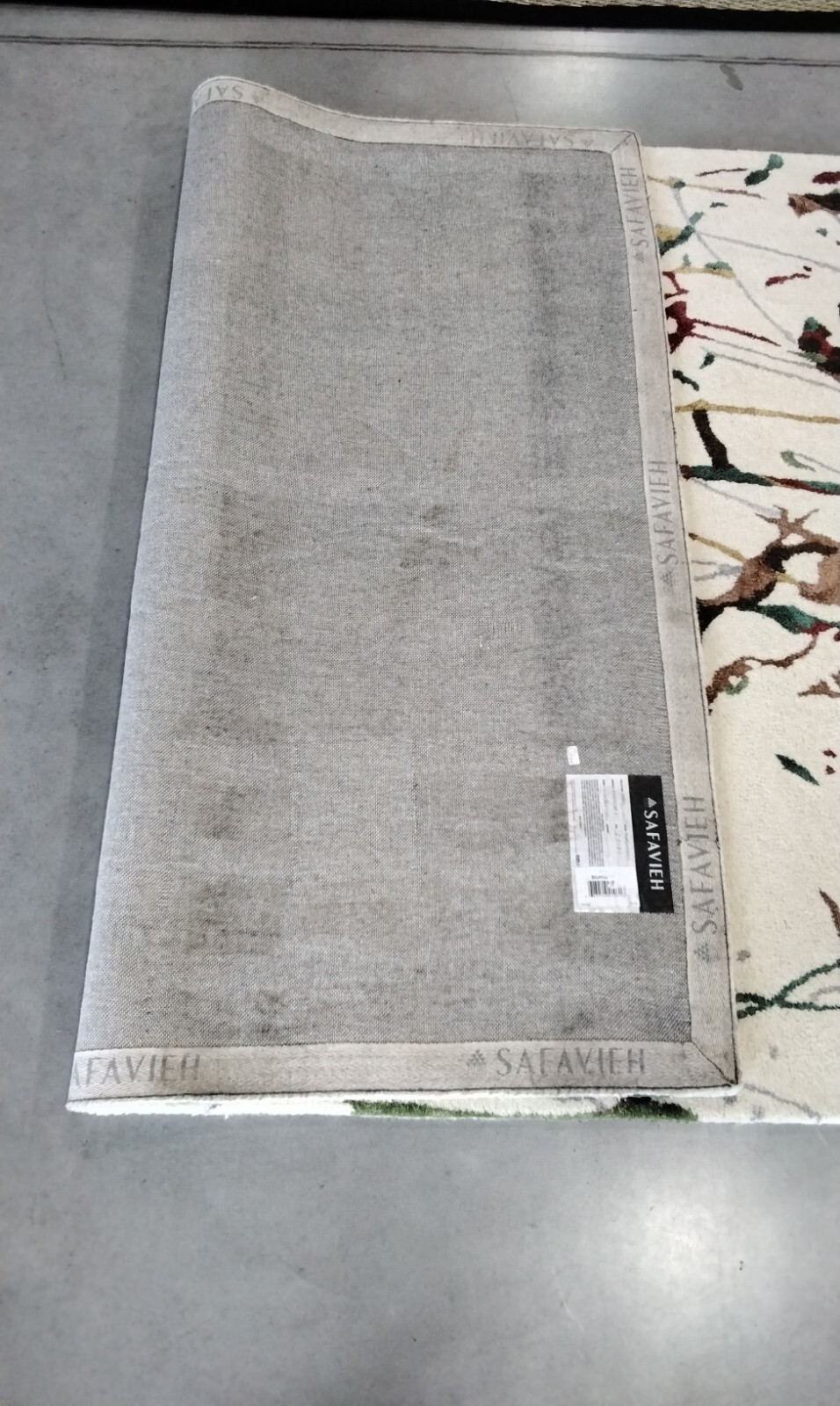 IVORY / MULTI 5′ X 8′ Back Stain Rug, Reduced Price 1172720634 SOH527B-5