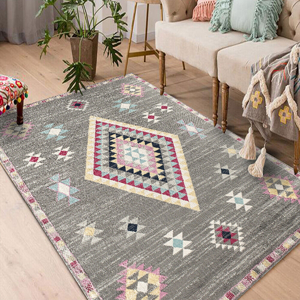 Velvet Contemporary Area Rugs Living Room Carpet Non-slip Floor Door Mat Runner