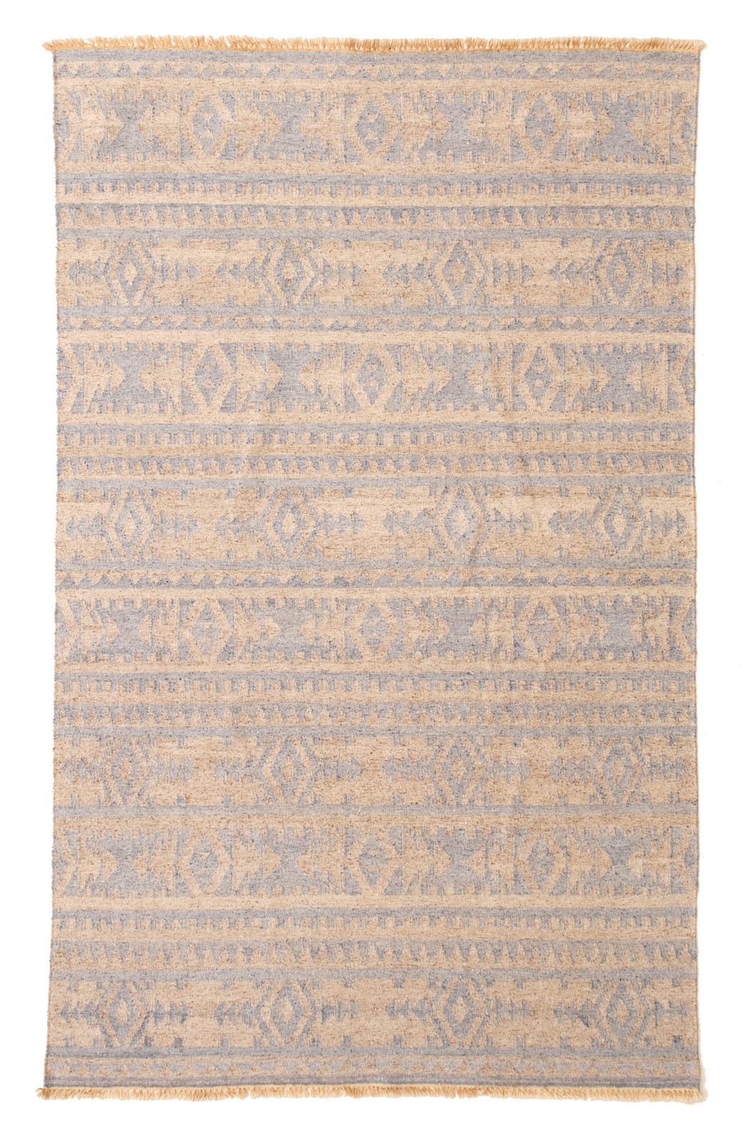 Vintage Hand Woven Area Rug 4’11” x 7’11” Traditional Wool Oriental Carpet