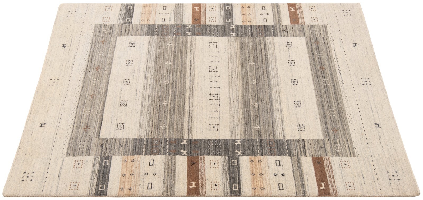 Handloom 202X142 Cm Handwoven Oriental Carpet, Modern, Rug