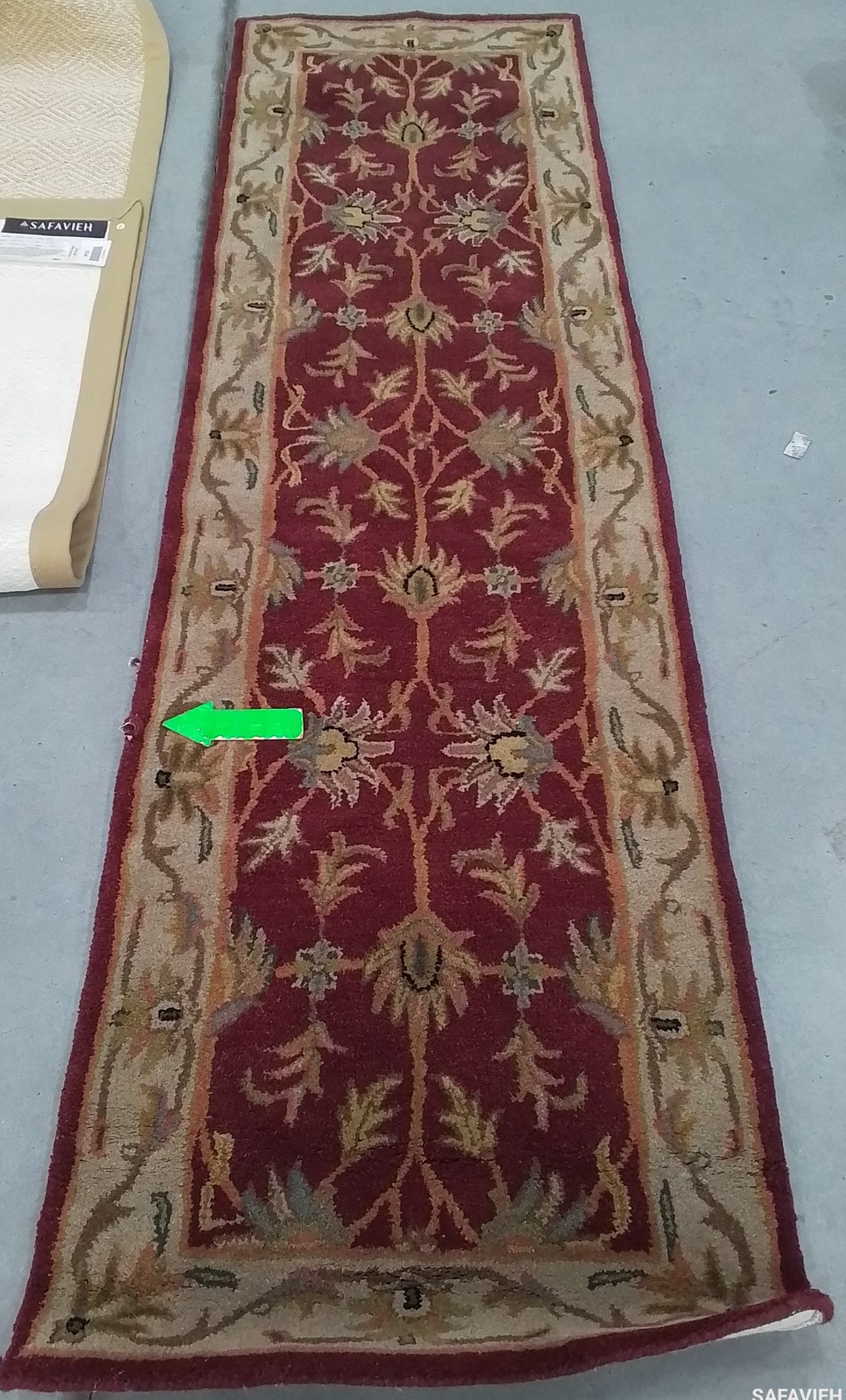 RED / IVORY 2′-3″ x 8′-0″ Damaged Binding Rug Reduced Price 1172793525 HG628D-28