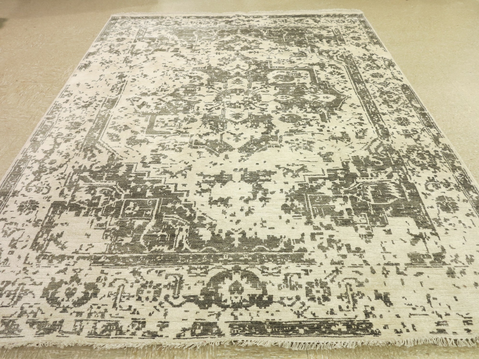 Genuine 7’10” x 10’2″ Hand-Knotted Modern Bamboo Silk Area Rug Area Rug Carpet