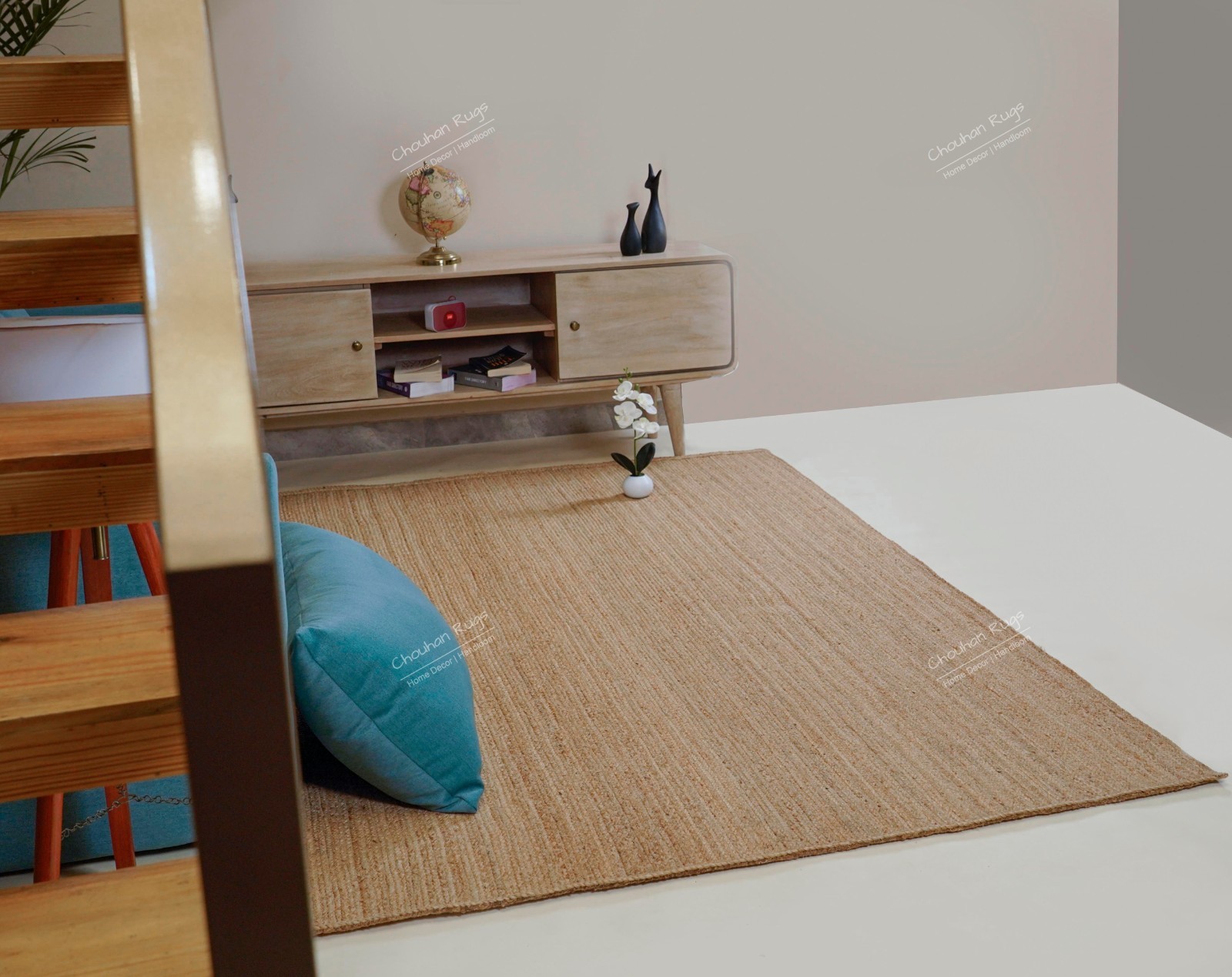 Solid Rectangle jute rugs for Kitchen home decor rug large jute vintage area rug