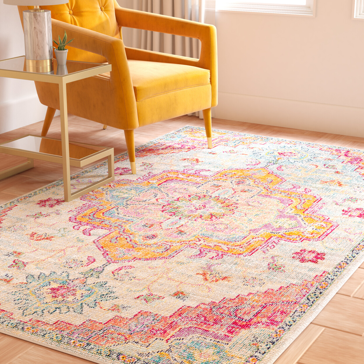 SAFAVIEH Crystal CRS501B Light Blue /Fuchsia Rug