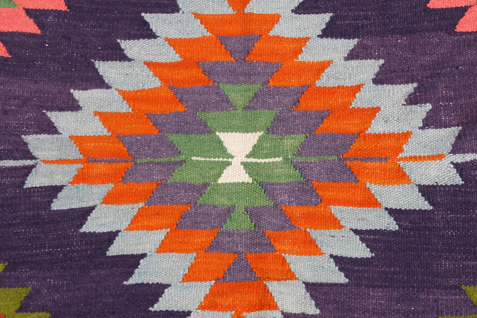 Vintage Turkish Rug 5,3×9,1 ft (163×276 cm), Kilim Red Purple Handmade Rug