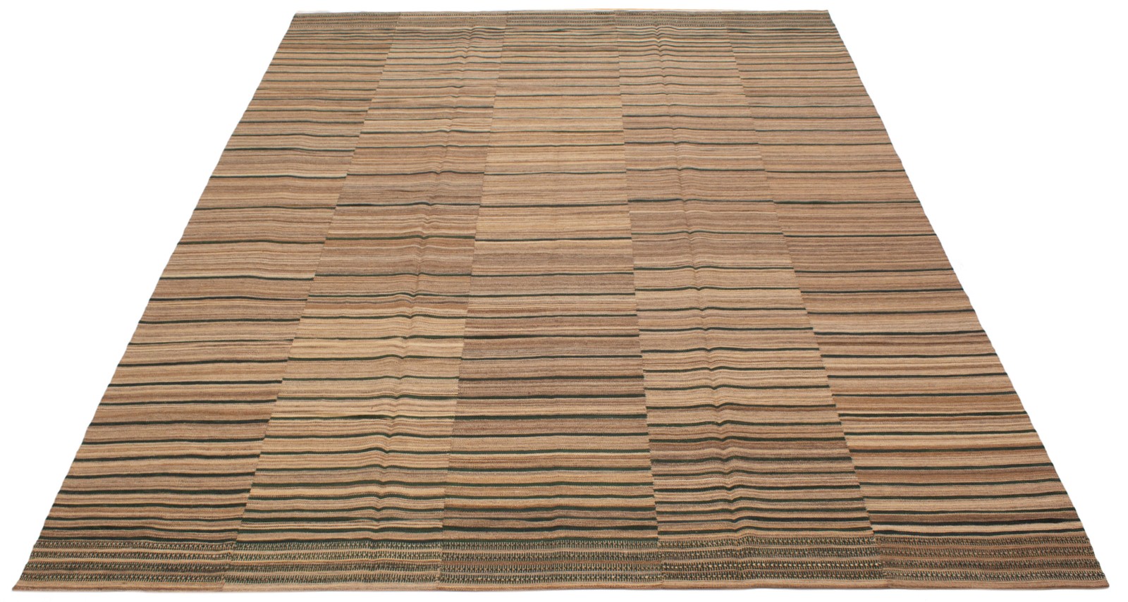Vintage Hand Woven Area Rug 8’8″ x 11’8″ Traditional Wool Oriental Carpet