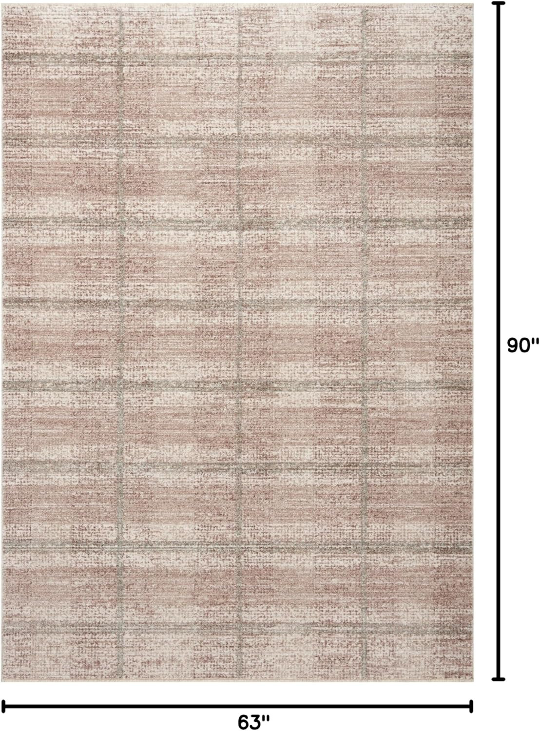 Loloi Angela Rose Ember Collection 5’3″ x 7’6″ Area Rug in Clay/Mist