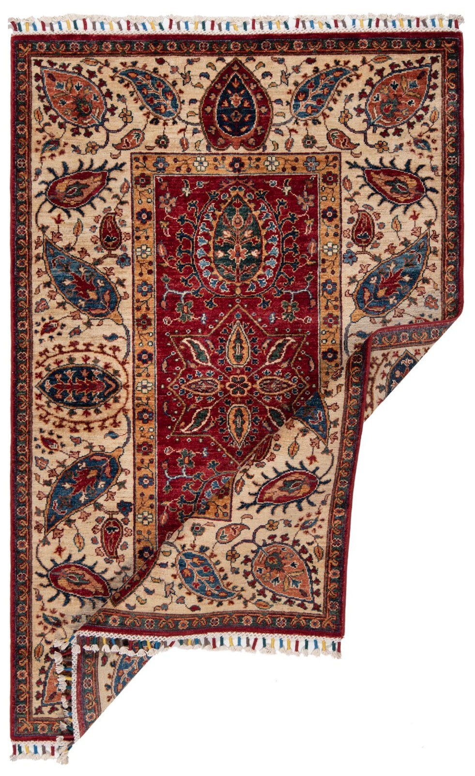 Ziegler 187×118 cm hand knotted oriental fine carpet rug red