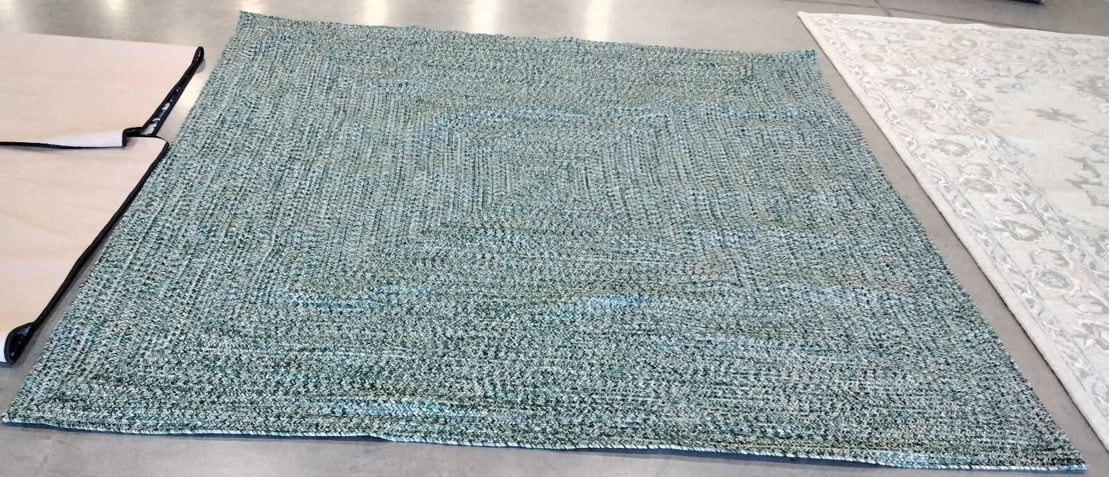 TEAL / GREEN 8′ X 8′ Square Flaw in Rug, Reduced Price 1172742666 BRA201K-8SQ