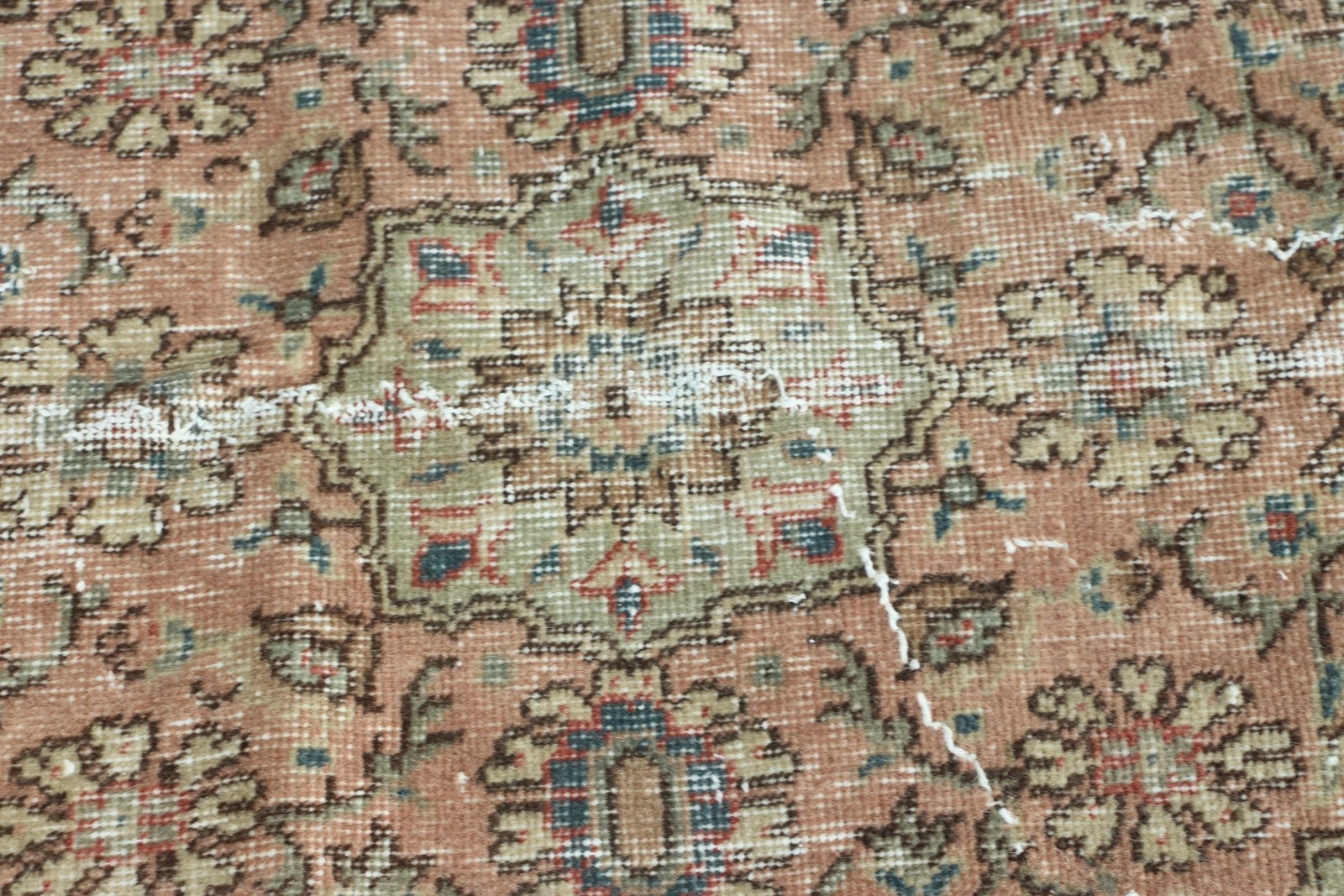Turkish Oversize Rug 7,3×10,7 ft (222×325 cm), Vintage Brown Animal Print Rug