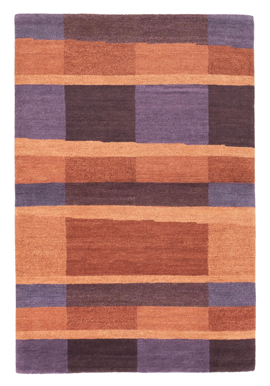 Traditional Copper Hand-knotted Area Rug 4’0″ x 5’11” Oriental Wool Carpet