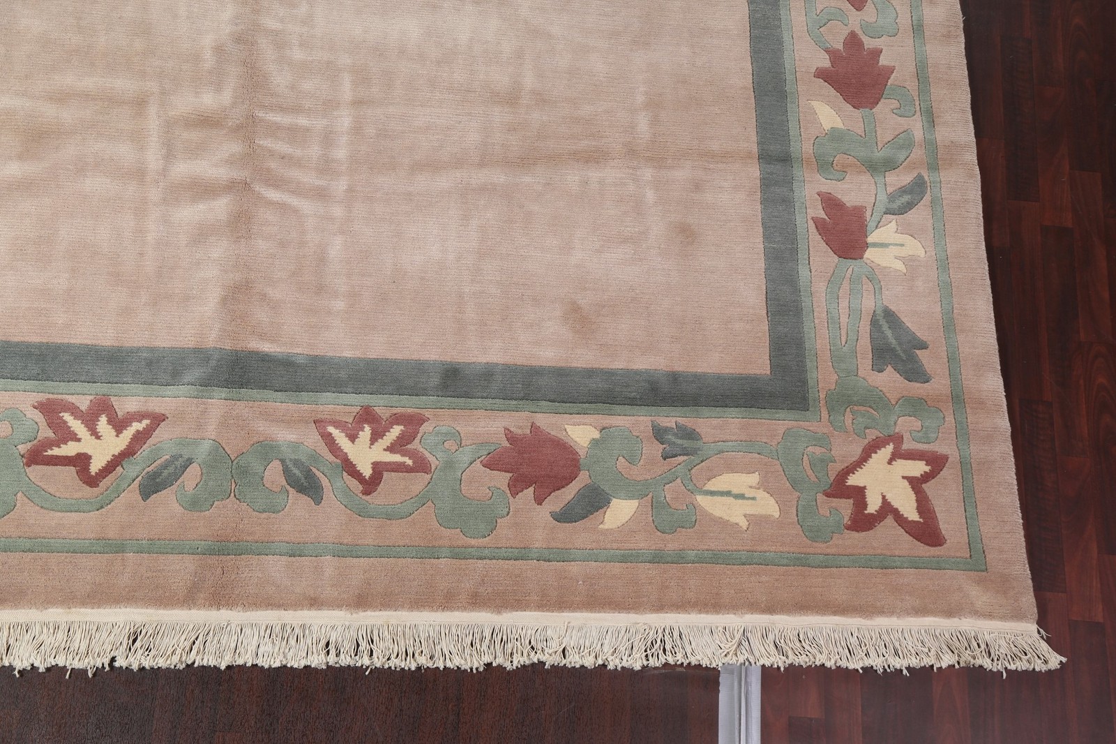 Palace Size Nepalese Area Rug 12×14 Oriental Hand-knotted Bordered Wool Carpet