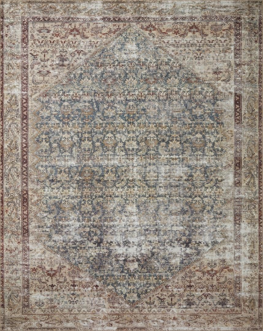 Loloi Amber Lewis Georgie Collection Ger-04 Teal/Antique 2-6 X 7-6 .19 Pile