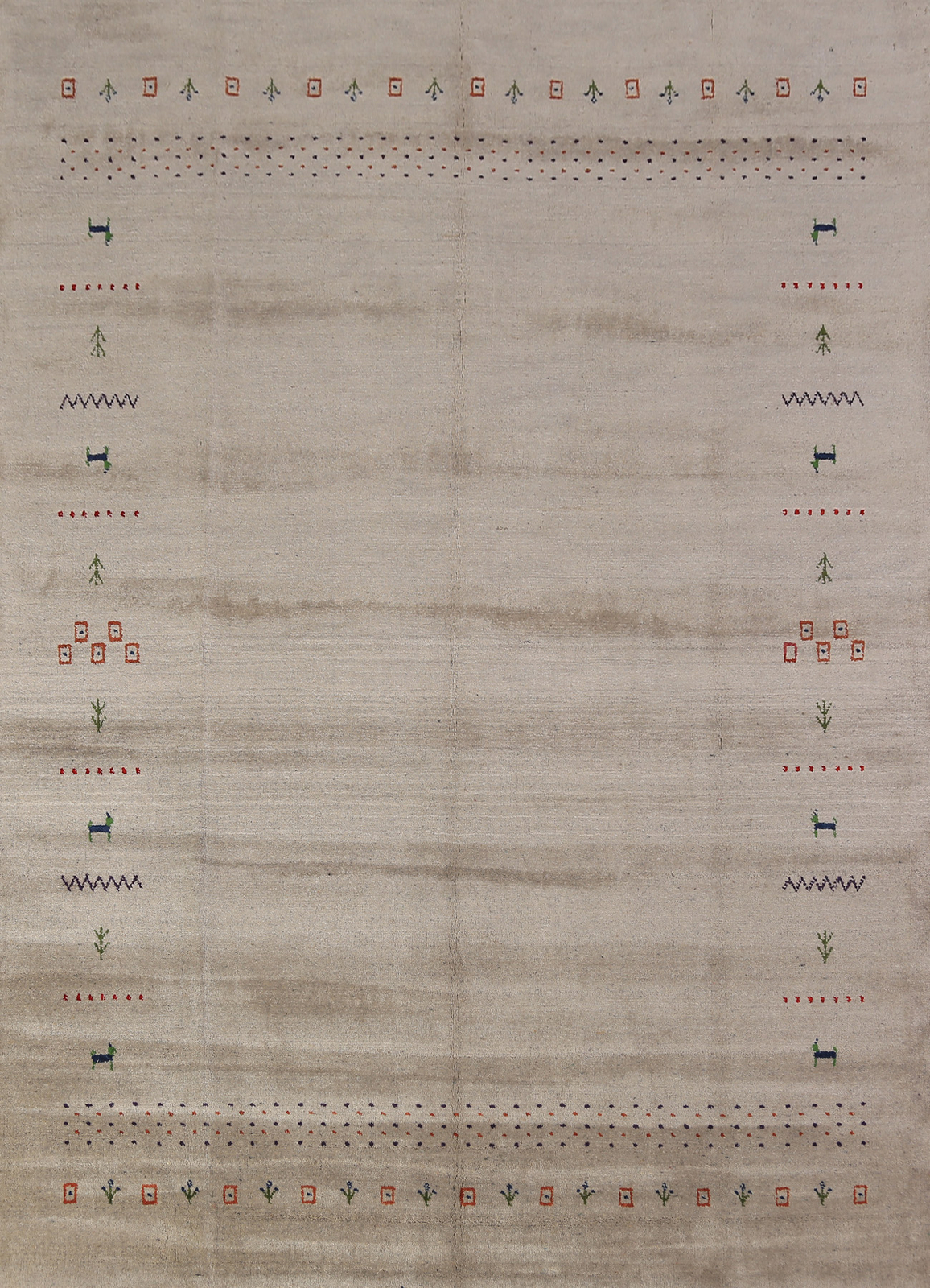 Handmade Gabbeh Solid Design Wool Modern Area Rug – Exceptional Comfort” 6×8 ft