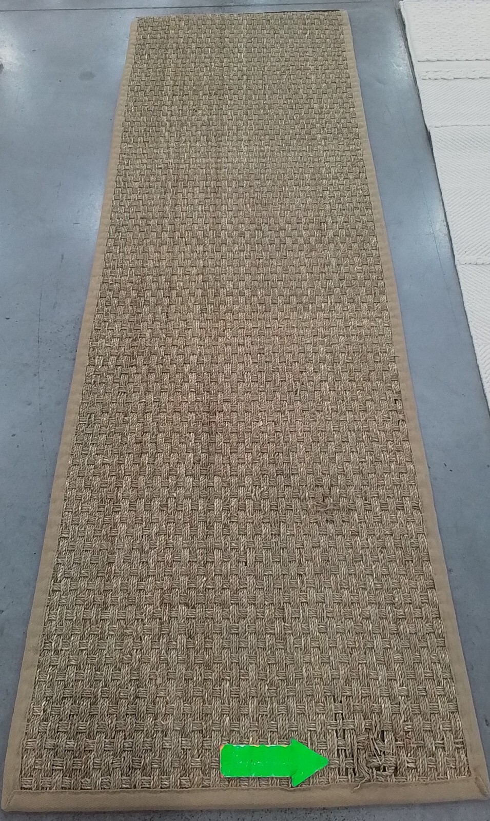 NATURAL BEIGE 2′-6″ x 8′-0″ Broken Thread Rug Reduced Price 1172770647 NF114A-28