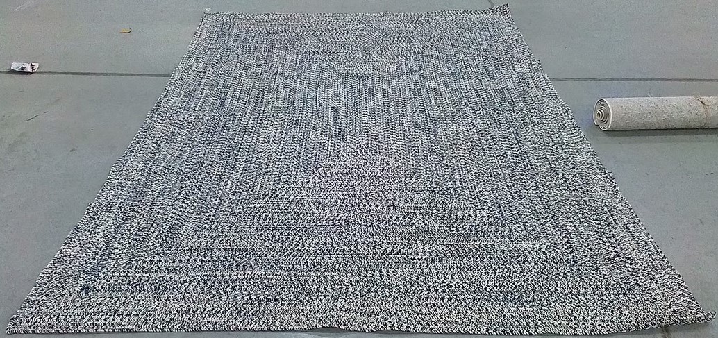 DARK BLUE / IVORY 8′-0″ x 10′-0″ Flaw in Rug, Reduced Price 1172806174 BRA201N-8