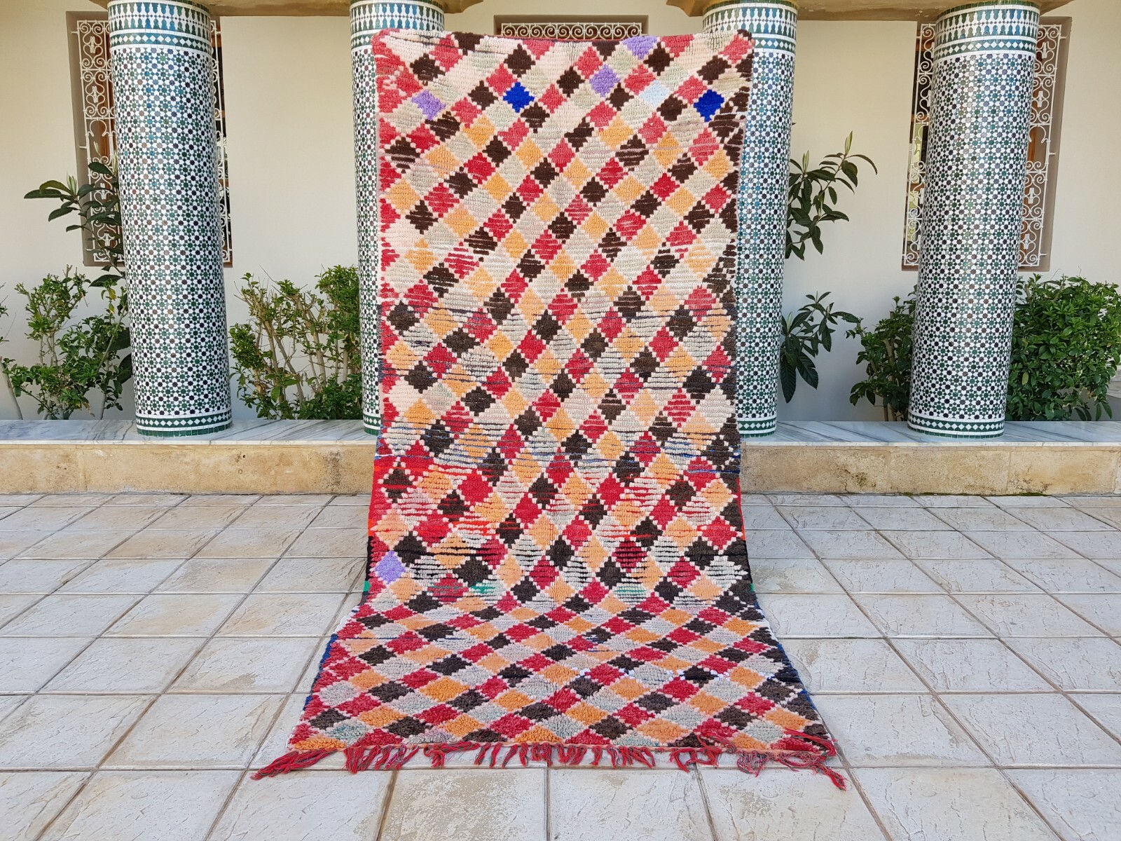 Vintage Azilal Rug – Moroccan Berber Rug – Azilal Rug 9’2″x4’3 Ft Moroccan Rug