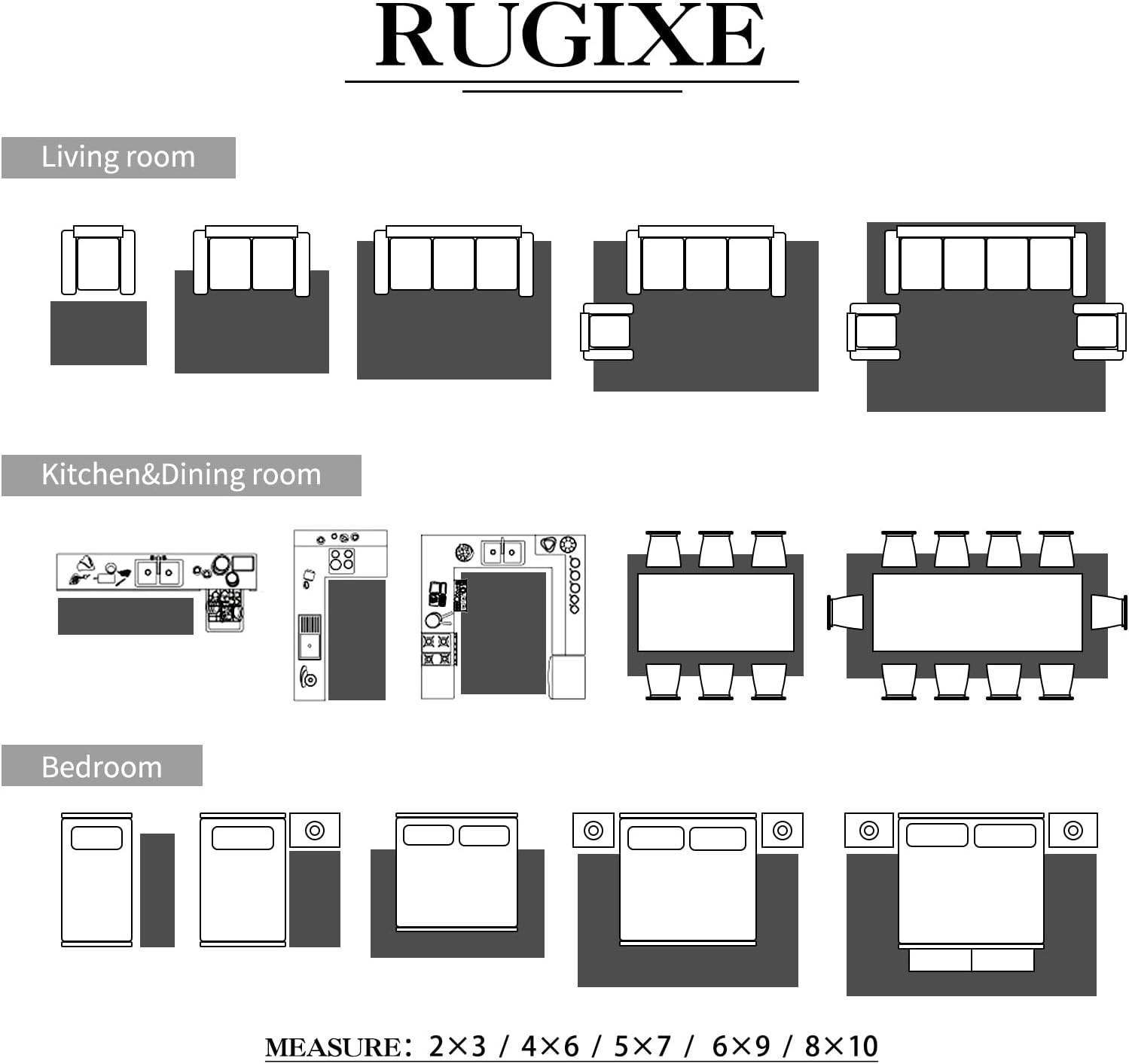 RUGIXE 6×9 Washable Area Rug, Vintage Distressed Boho Faux Cashmere Rug, Soft Lo