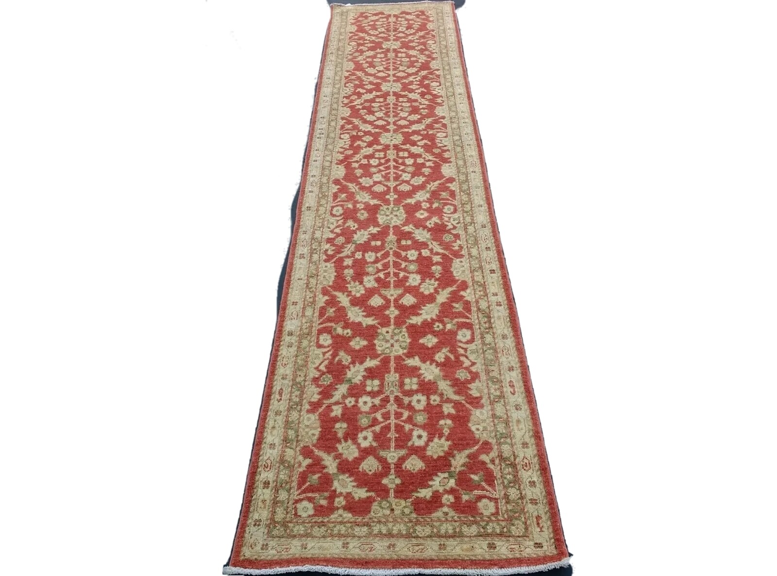 2’6″x11’6″ Pakistani runner Peshawar Chobi Rug Handmade VegDye 100%Wool 2.5×11.5