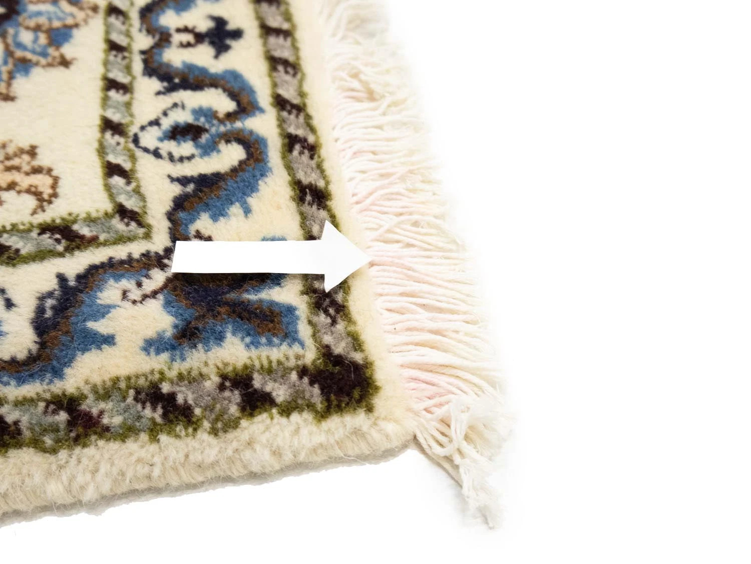 Handmade Small Indo-Nain 2X3 ft Wool Oriental Rug Classic Floral Design Carpet