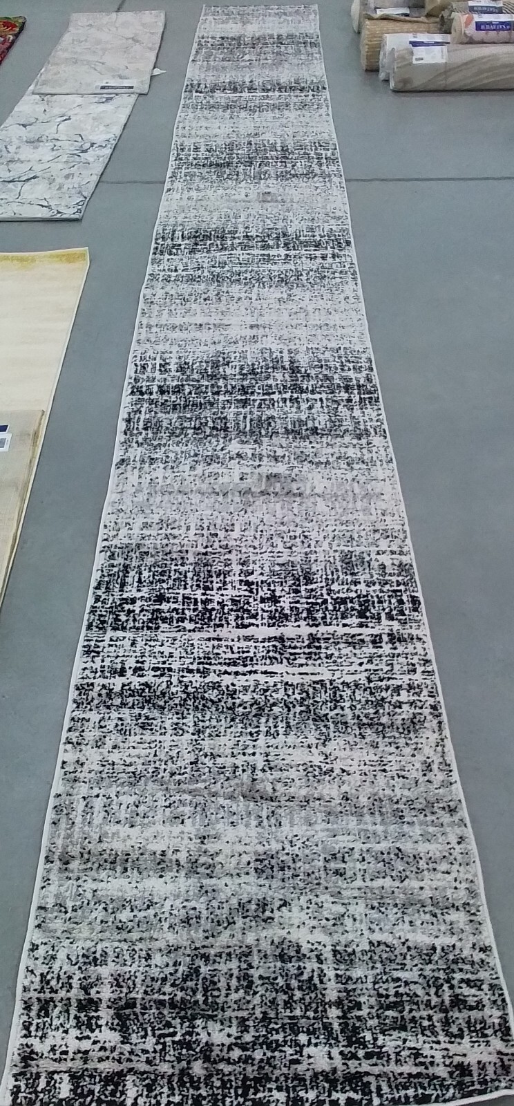 IVORY / BLACK 2′-6″ x 22′-0″ Back Stain Rug Reduced Price 1172771692 ADR116B-222