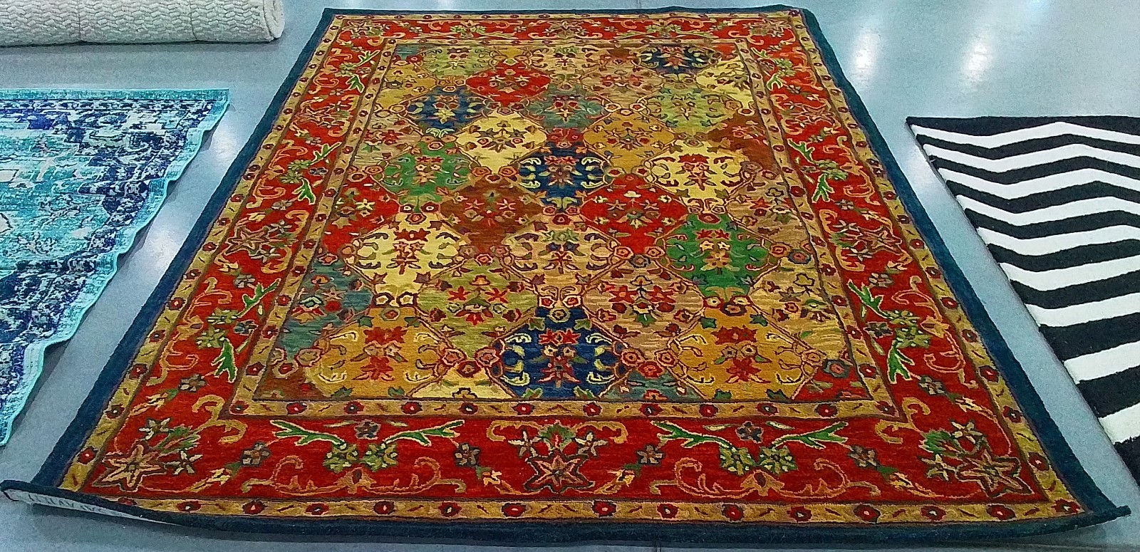 BEIGE / BURGUNDY 8′-0″ x 10′-0″ Back Stain Rug Reduced Price 1172781204 HG911B-8