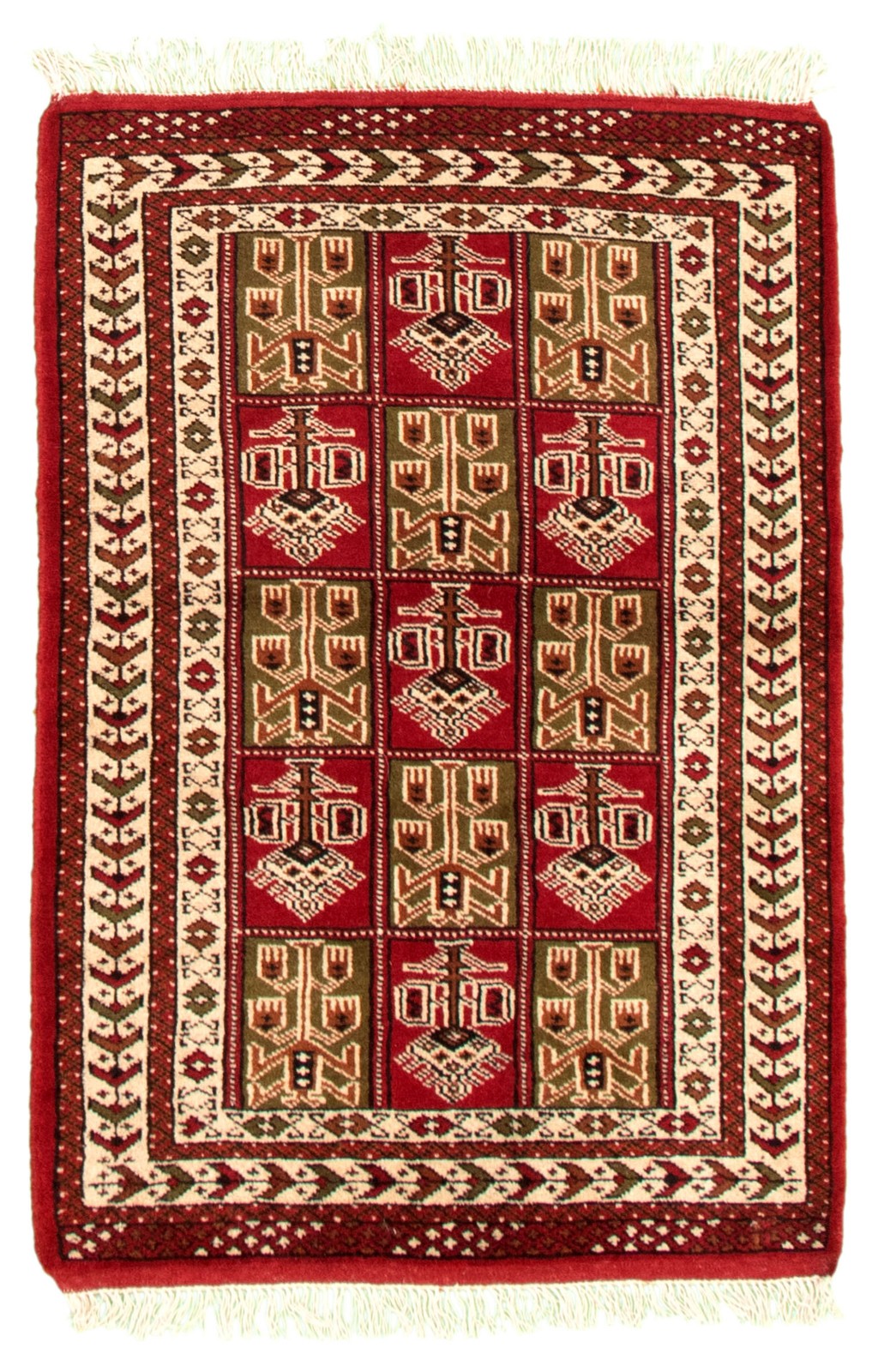 Traditional Vintage Hand-Knotted Area Rug 3’3″ x 4’7″ Oriental Wool Carpet