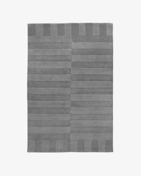 Lux 2–Gray Tufted New Zealand Wool Area Rug for Living Room,Bedroom & Hallway