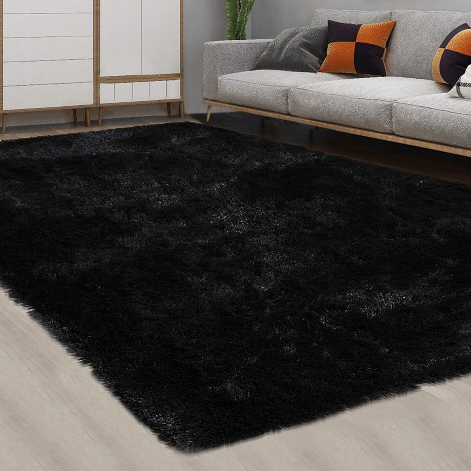 Shag Fluffy Area Rug Modern Indoor Plush 8′ x 10′ Extra Soft and Comfy Shaggy…