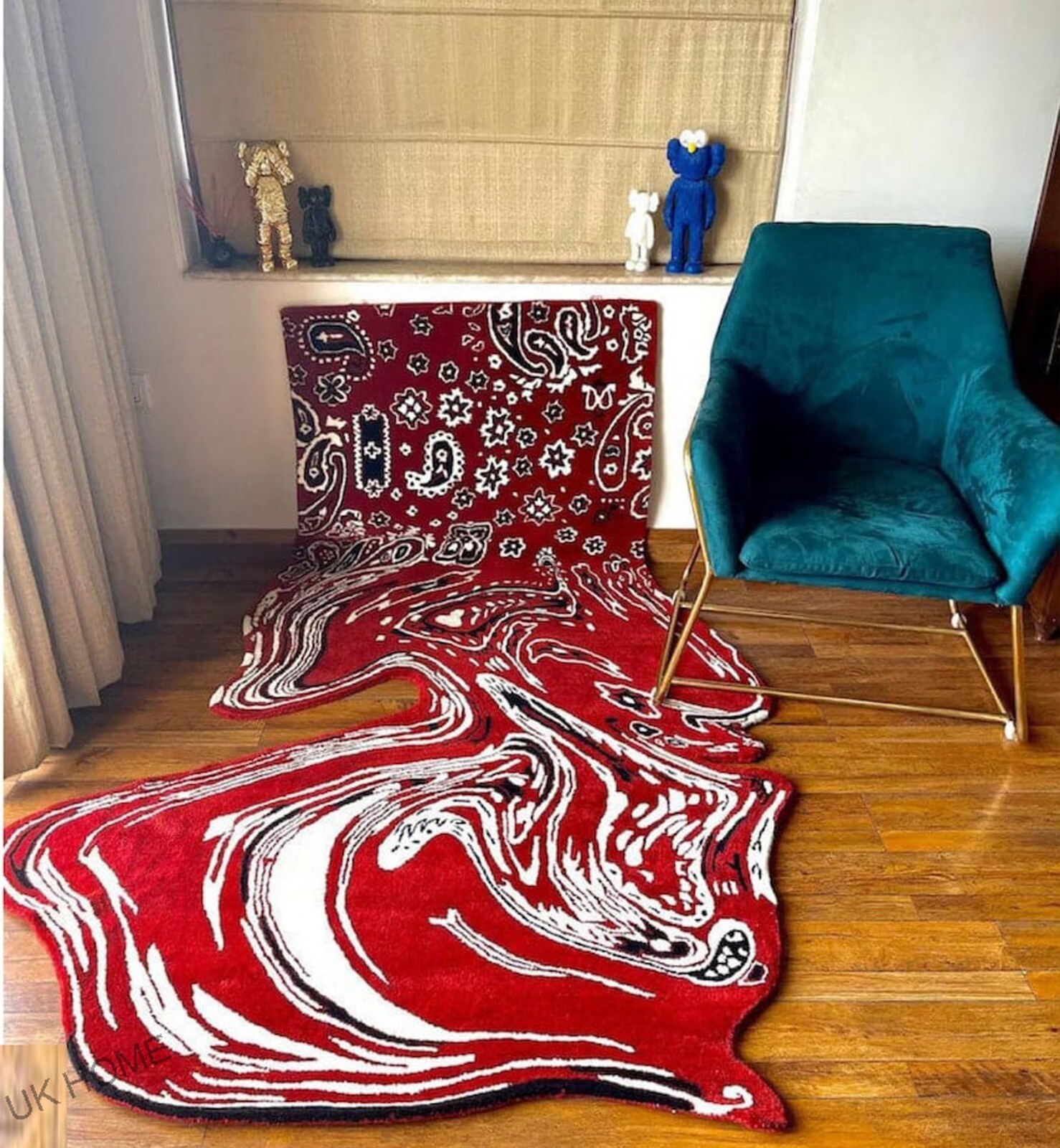 Melting Irregular Tufted Handmade 100% Wool Trending Area Carpet Custom Rug