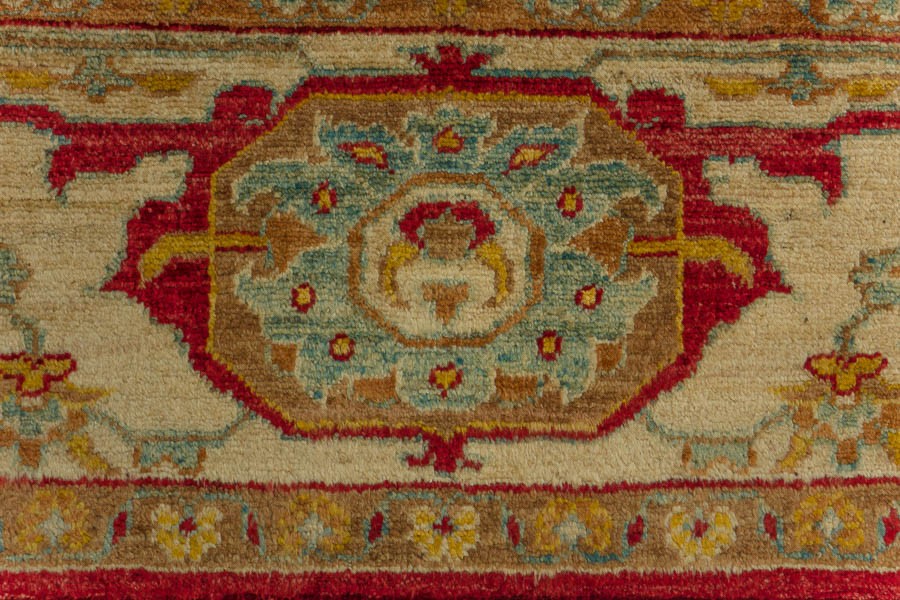Afghan Chobi Ziegler Carpet Hand-Knotted 200X300 Red Oriental Wool