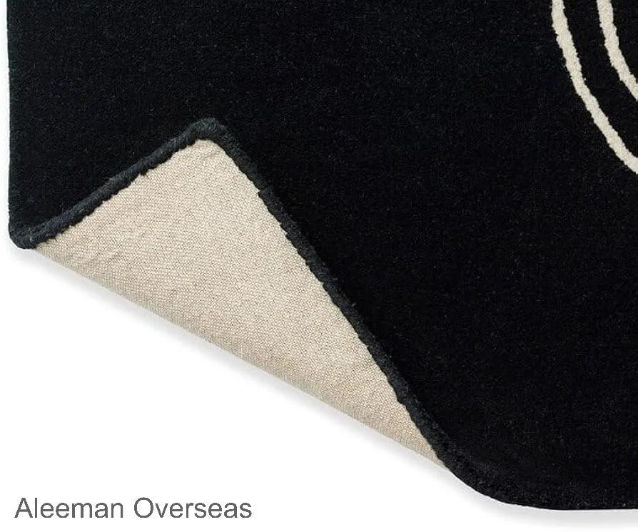 Modern Design Handmade Black & White Wool Area Rugs For Home Living room Bedroom