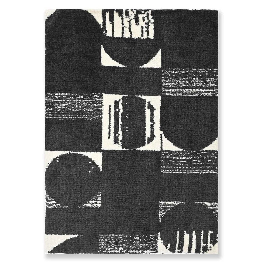 Luxury Color Black & White Handmade Rug New Design Hand Tufted 100% Wool Rug