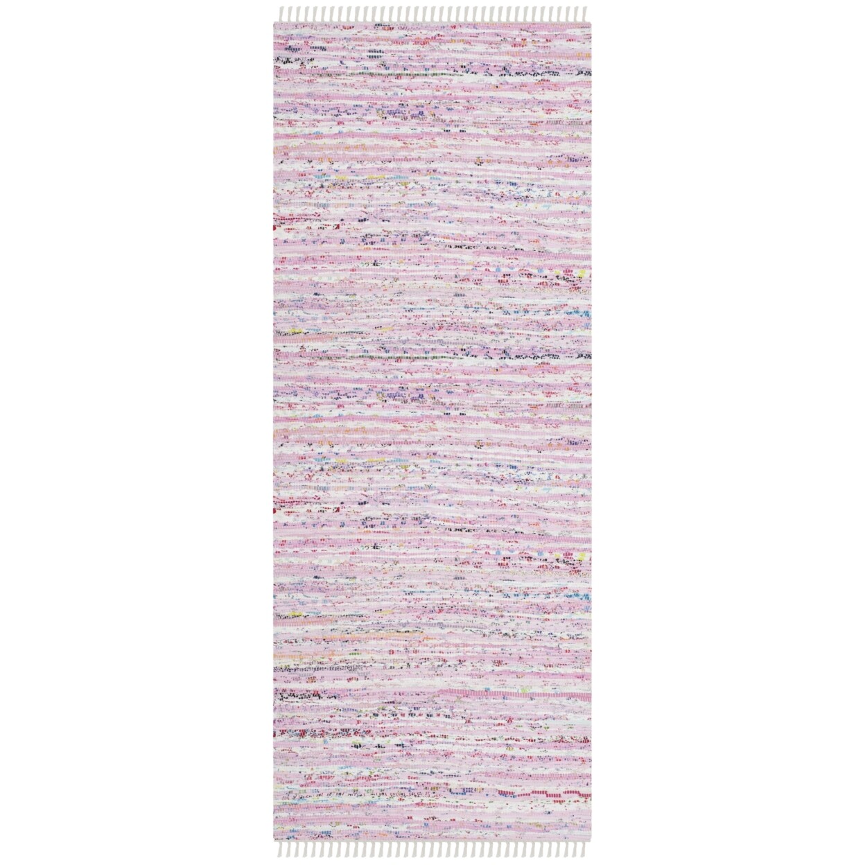 SAFAVIEH Rag Rug RAR125E Handwoven Light Pink /Multi Rug
