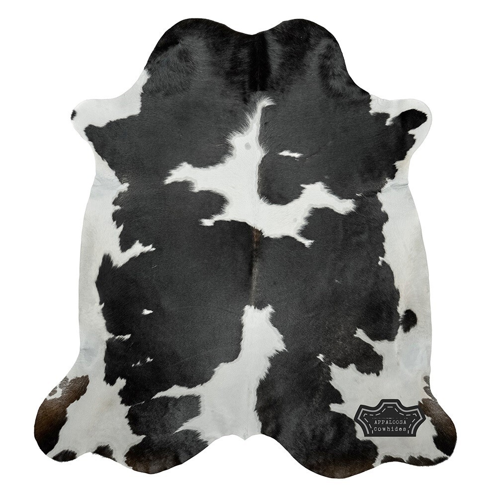 Real Cowhide Rug in Authentic Black & White | Medium 5′ x 7′
