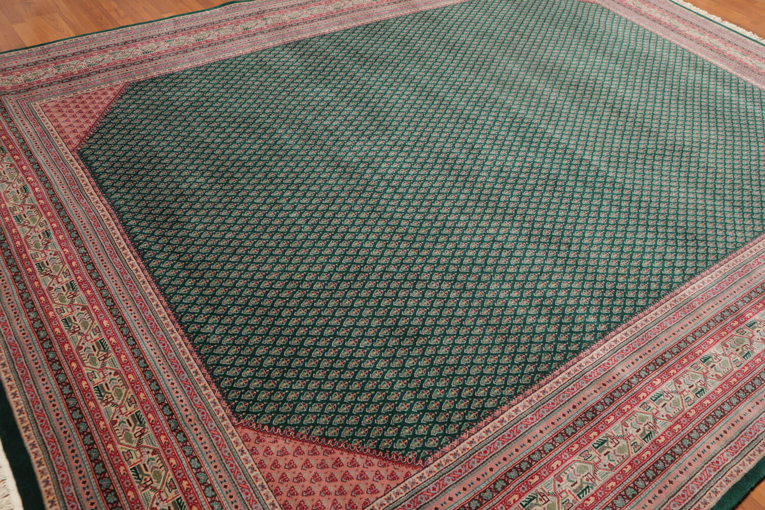 9’x12′ Hand Knotted Wool Traditional 200 KPSI Paisley Boteh Oriental Area Rug
