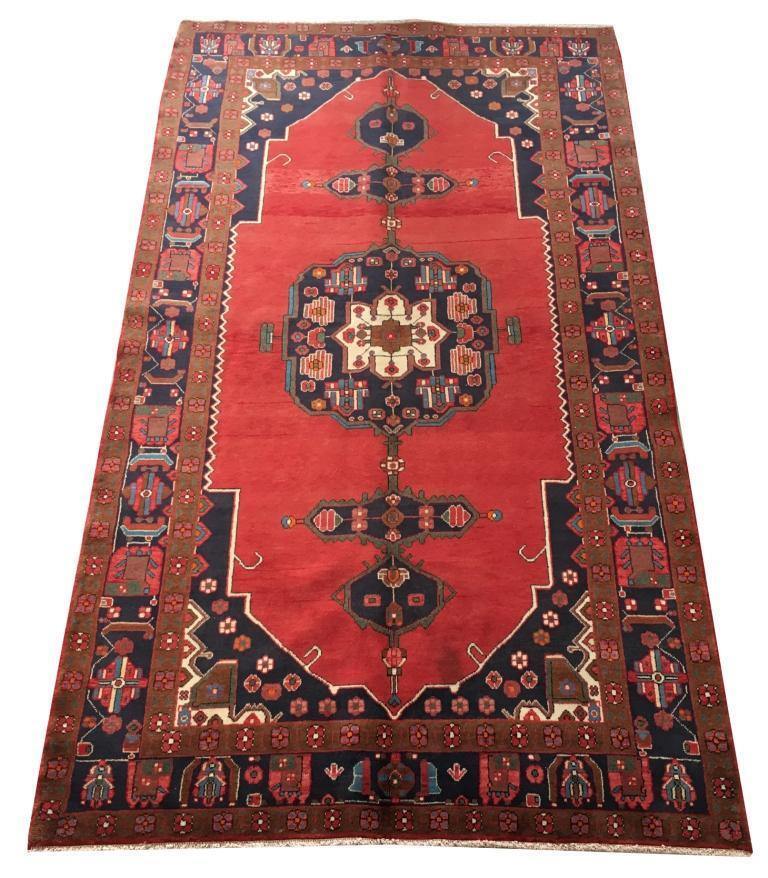 6×11′ Dull Red Traditional Hamaadan Rug 81779