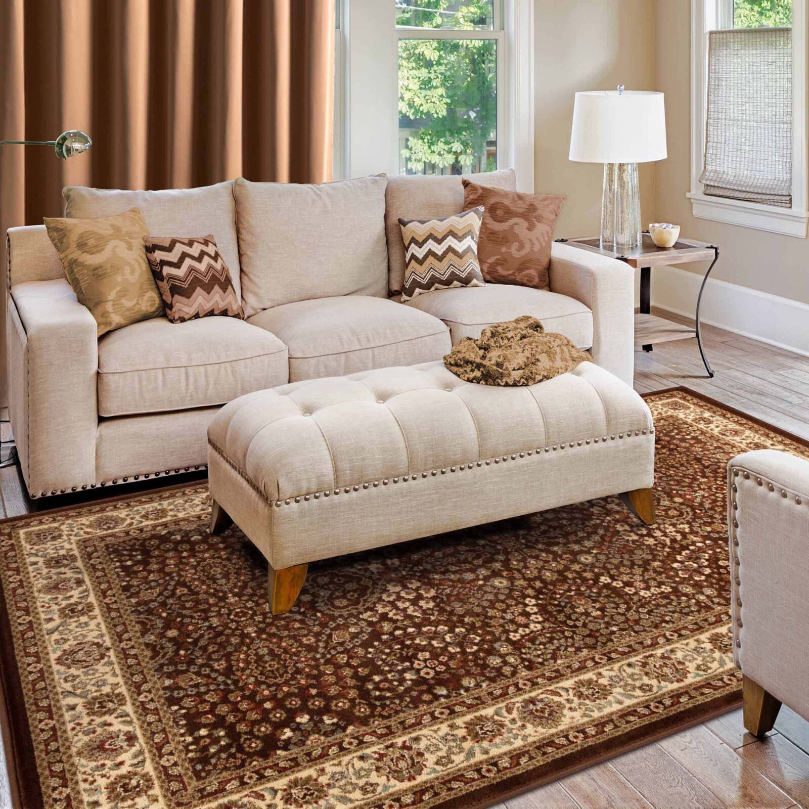 Vintage Traditional Floral Fire Retardant Rugs Runner Colorfast Indoor Area Rug