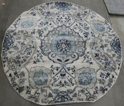 GREY 5′-3″ X 5′-3″ Round Back Stain Rug,Reduced Price 1172617871 MAD600C-5R