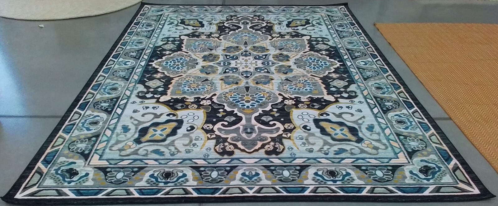 GREY LBLUE 7′-9″ x 10′-0″ Broken Thread Rug, Reduced Price 1172769854 RIV155F-8